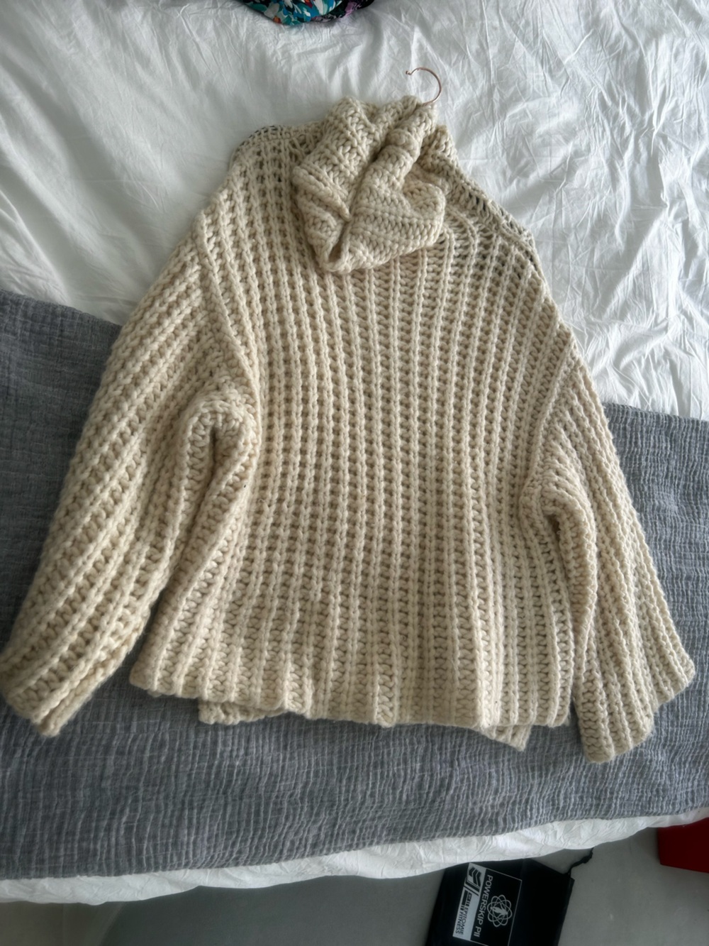Chunky Cream Knit Women's Sweater